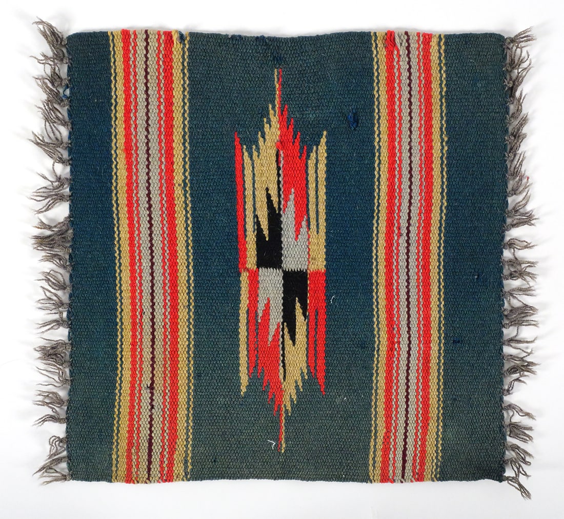 Vtg Native American Chimayo Wool Mat (1 of 2)