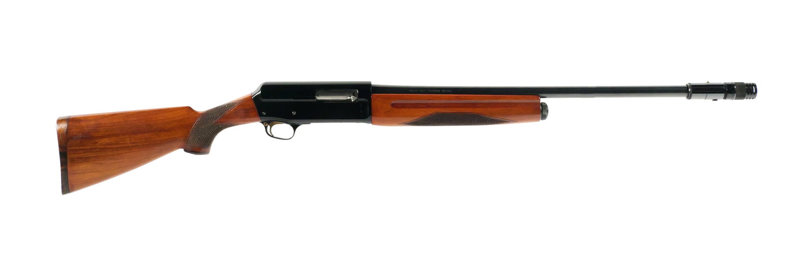 Franchi AL-48 Semi-Automatic Shotgun 12 Gauge: Semi-automatic shotgun manufactured by S.P.A. Luigi Franchi, Brescia, Italy and imported by Stoeger Arms Corporation, New York. Serial # 30814. Chambered in 12 gauge and fitted with a vent rib barrel