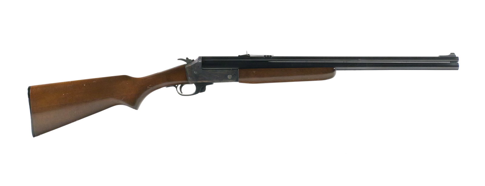 Savage Model 24S Combination Gun: Savage Model 24S combination gun with a .22 Winchester Magnum Rimfire rifle barrel over a 20 gauge shotgun barrel. Chambered for 2-3/4" and 3" shotgun shells. Approx. 40-1/2" overall length with