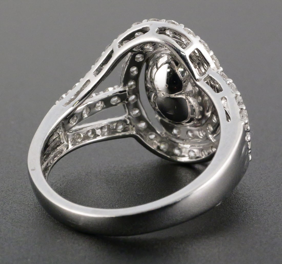Platinum Burma Ruby Diamond Ring - 3