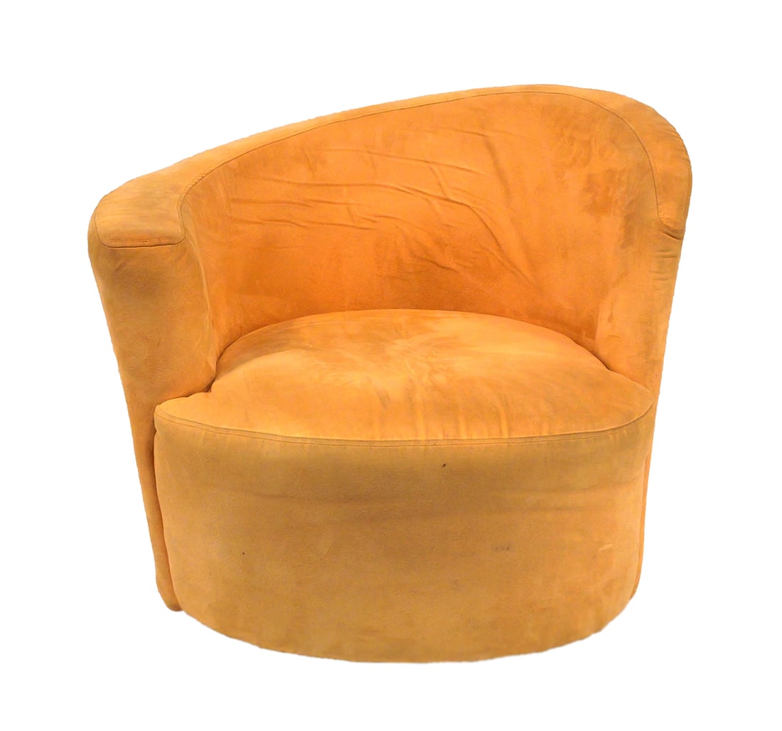 [VLADIMIR KAGAN] Ultrasuede Nautilus Chair (1 of 4)