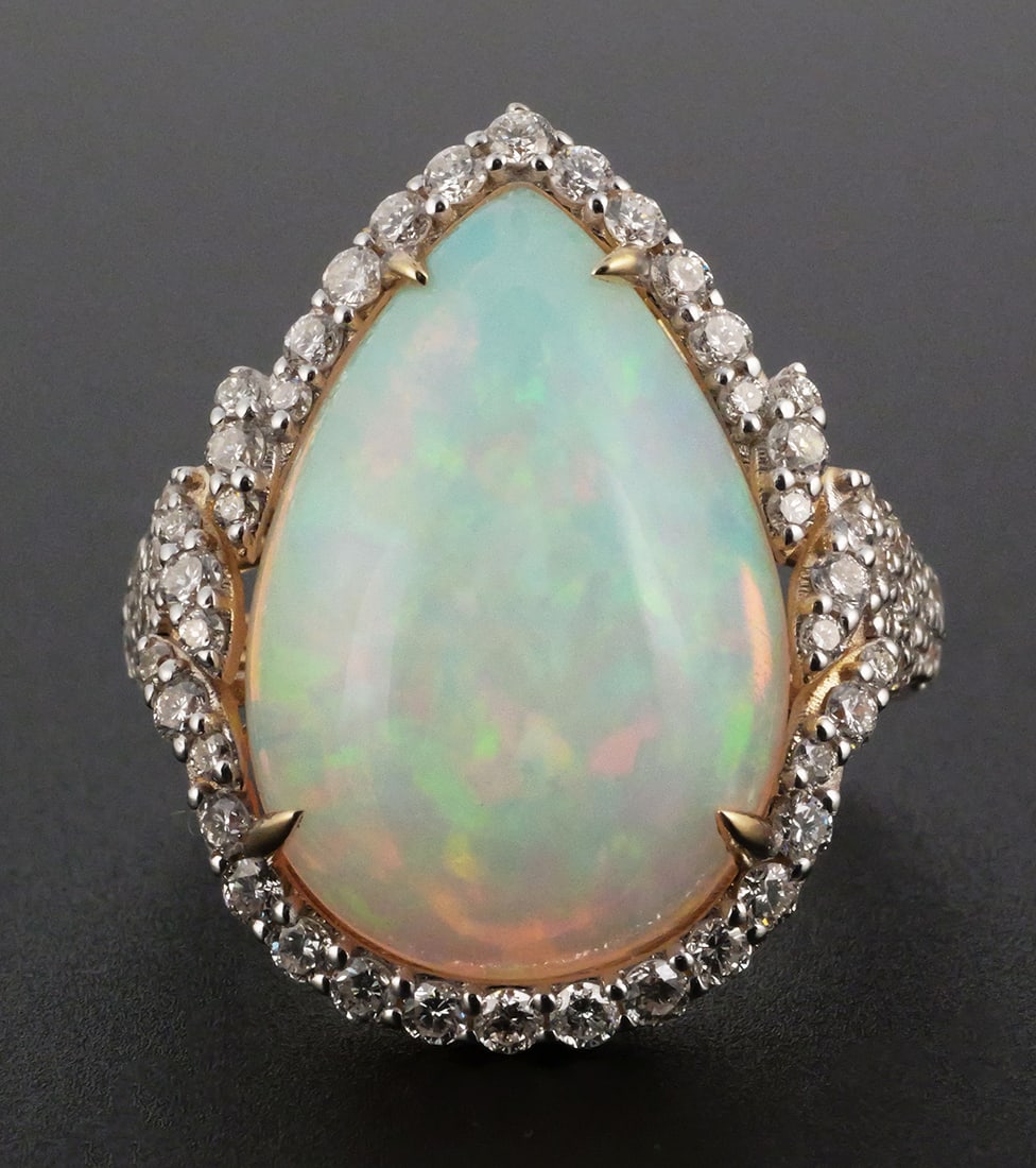 14K Gold Opal & Diamond Ring (1 of 7)