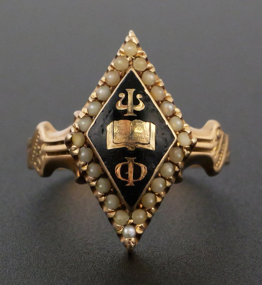 14K Antique Fraternal Ring