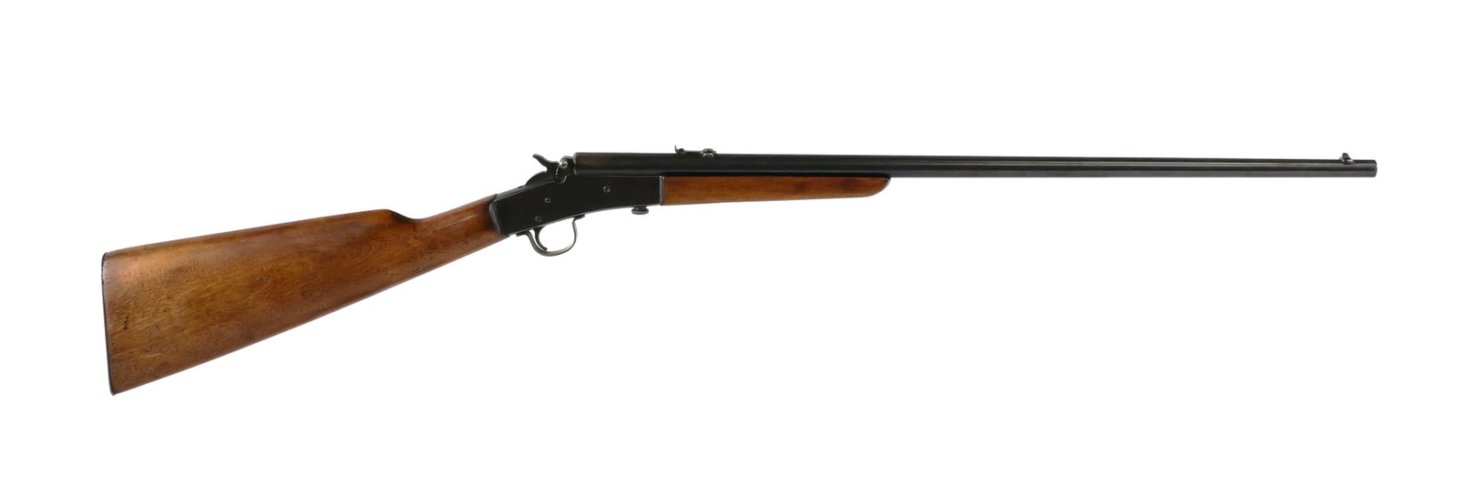 Remington Improved Model 6 .22 Rifle: Remington Improved Model 6 rolling block take-down rifle chambered for .22 Short, .22 Long and .22 Long Rifle. Serial number 493291. Features a 24" barrel, single-shot action, blued finish, walnut sto