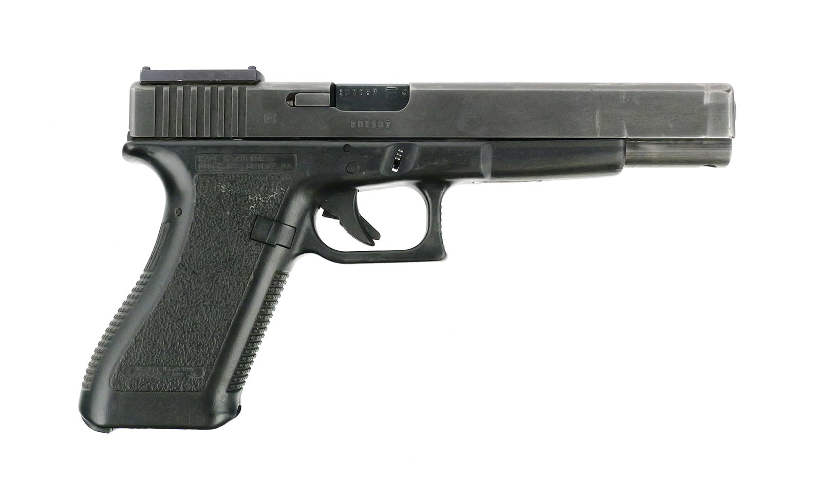 Glock 24C Gen3 .40 S&W Pistol: Glock Model 24C Gen3 semi-automatic pistol chambered in .40 S&W, serial number BNY567US. Manufactured in Austria with a 6.02 in. compensated barrel, polymer frame and matte black finish. Factory compe
