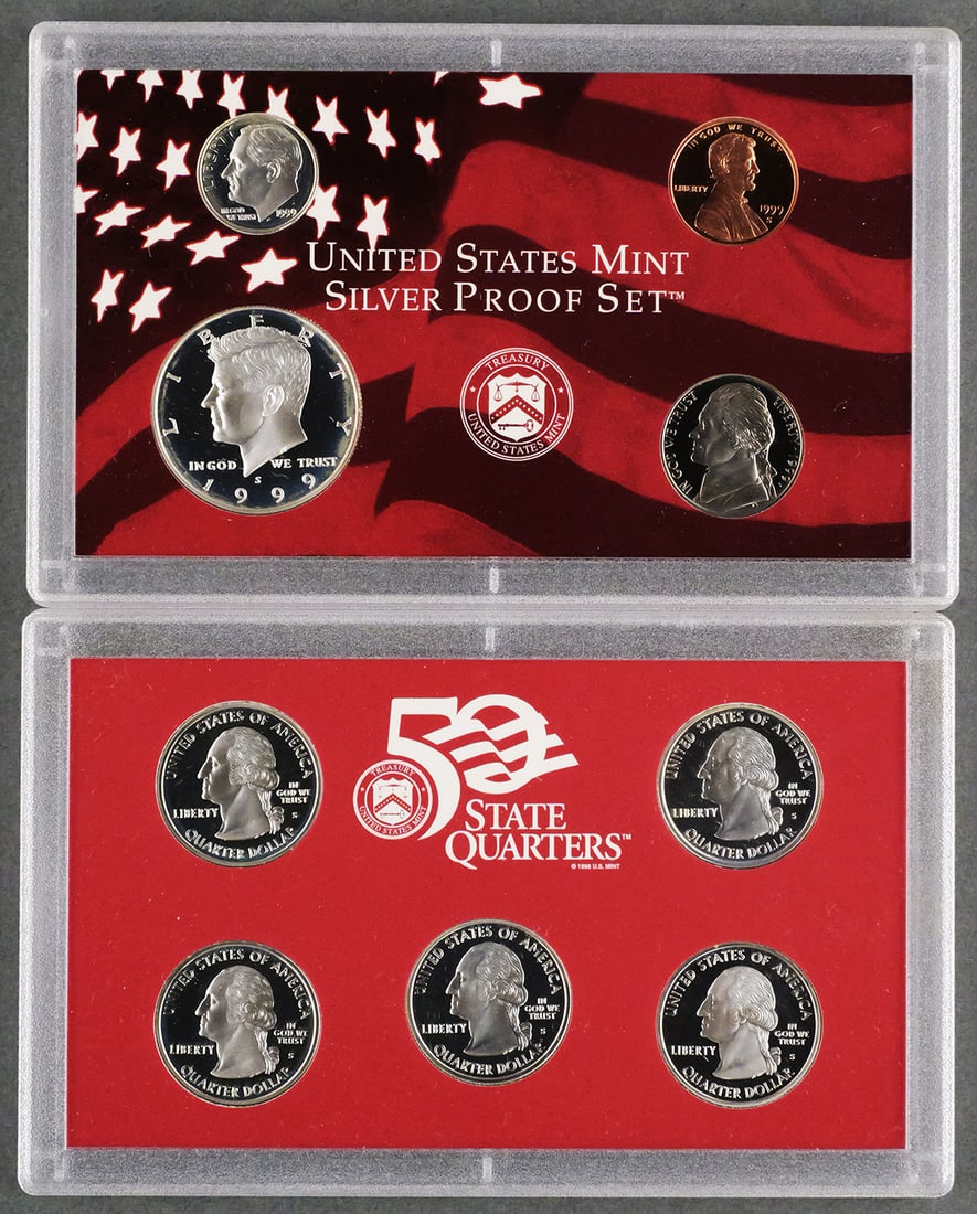 (18) U.S. Mint SILVER Proof Sets, 1999-2008 - 2