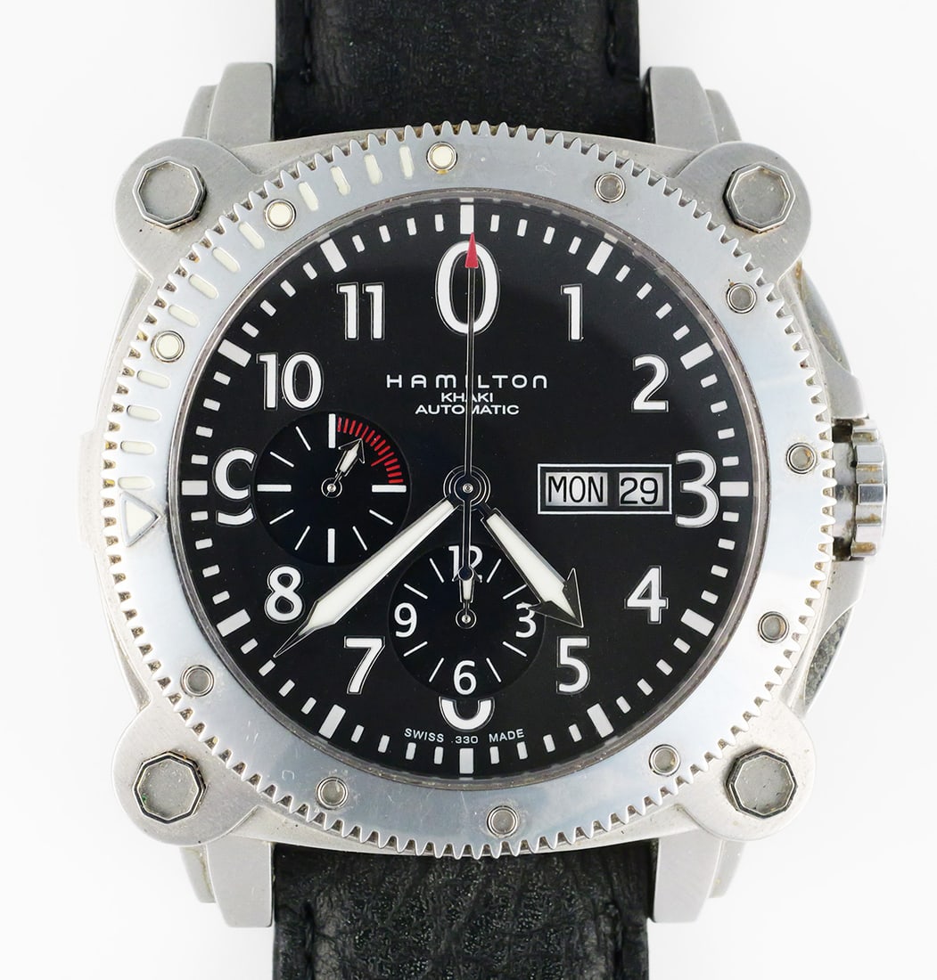 Hamilton Mens Khaki Navy BeLOWZERO Watch: Hamilton Mens H786160 Khaki Navy BeLOWZERO Chronograph Dial Watch. This item can be shipped in-house. Multiple lot combined shipping may require 3rd Party shipping.