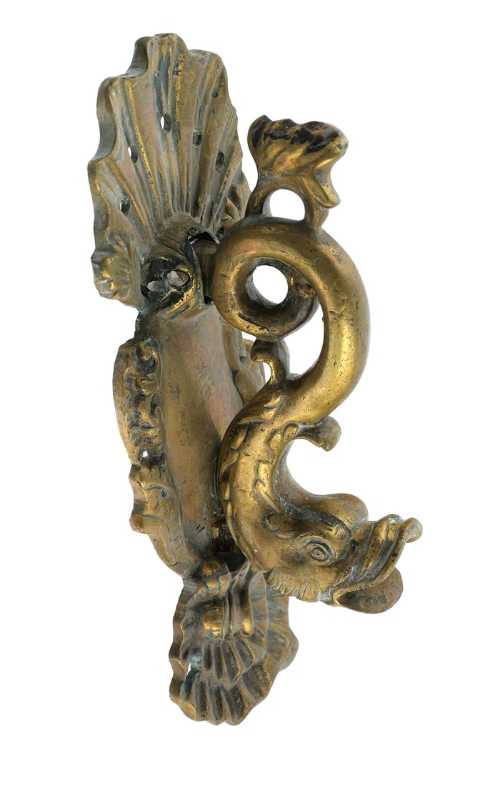 Large Bronze Dolphin Door Knocker (1 of 4)