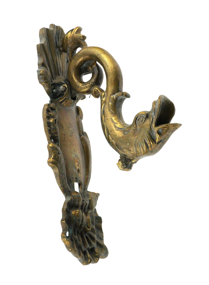 Large Bronze Dolphin Door Knocker - 2