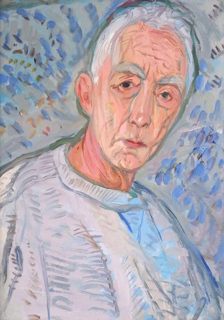 PIERRE FRANCIS DAURA, O/C Self Portrait: Oil on canvas self portrait painting by Pierre Daura (Spanish, 1896-1976). Daura, a Catalan artist, is well-known for his self-portraiture, including solo show retrospectives illustrating the