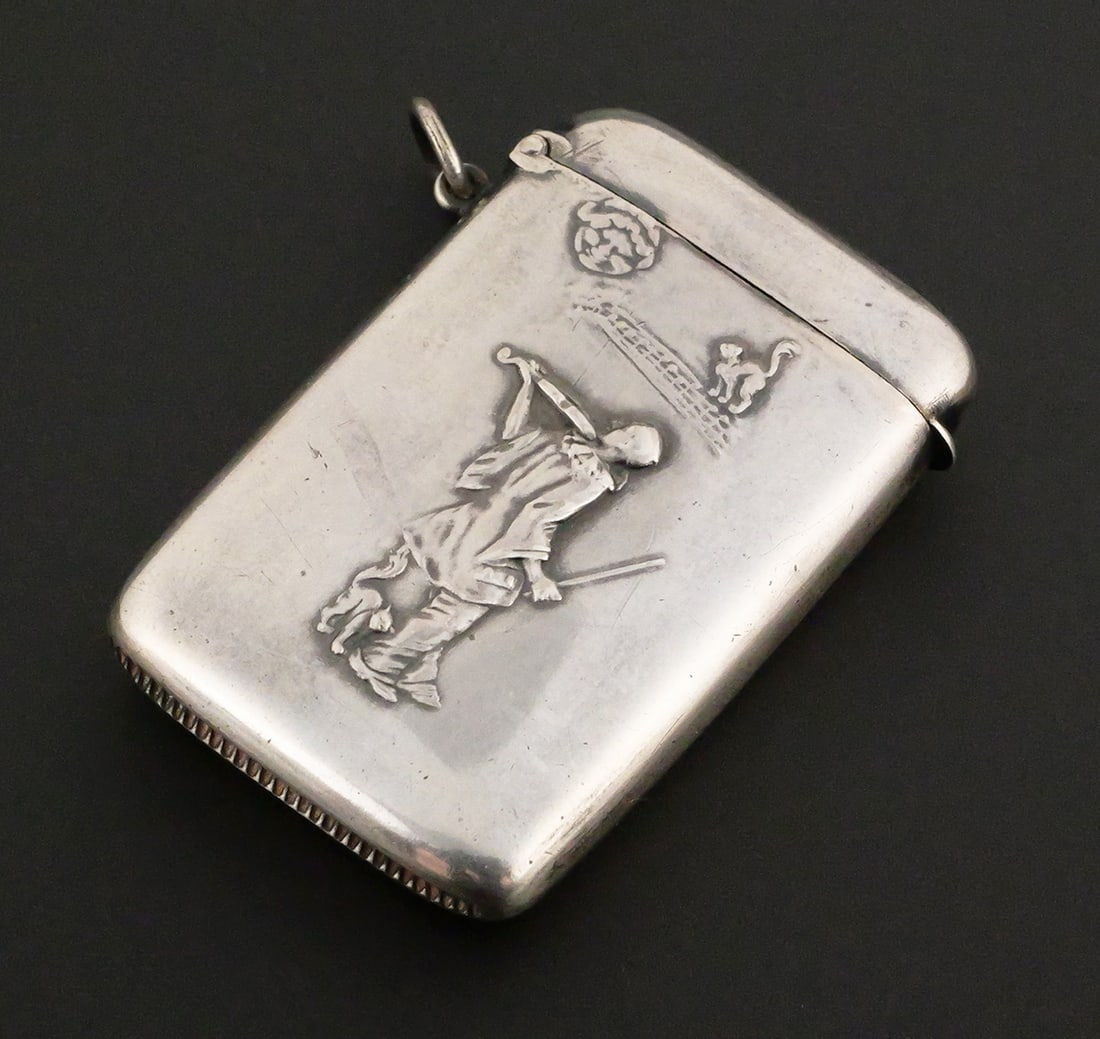 Antique Silver Vesta W/ Pierrot (1 of 2)