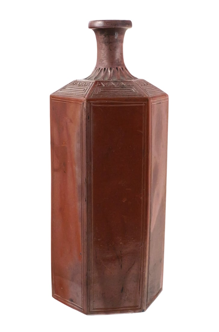 Antique Japanese Bizen Ware Sake Bottle: Antique Japanese Bizen Ware Sake Bottle. Possibly Meiji period. Measures approx. 7-7/8" tall. This item can be shipped in-house. Multiple lot combined shipping may require 3rd Party shipping.