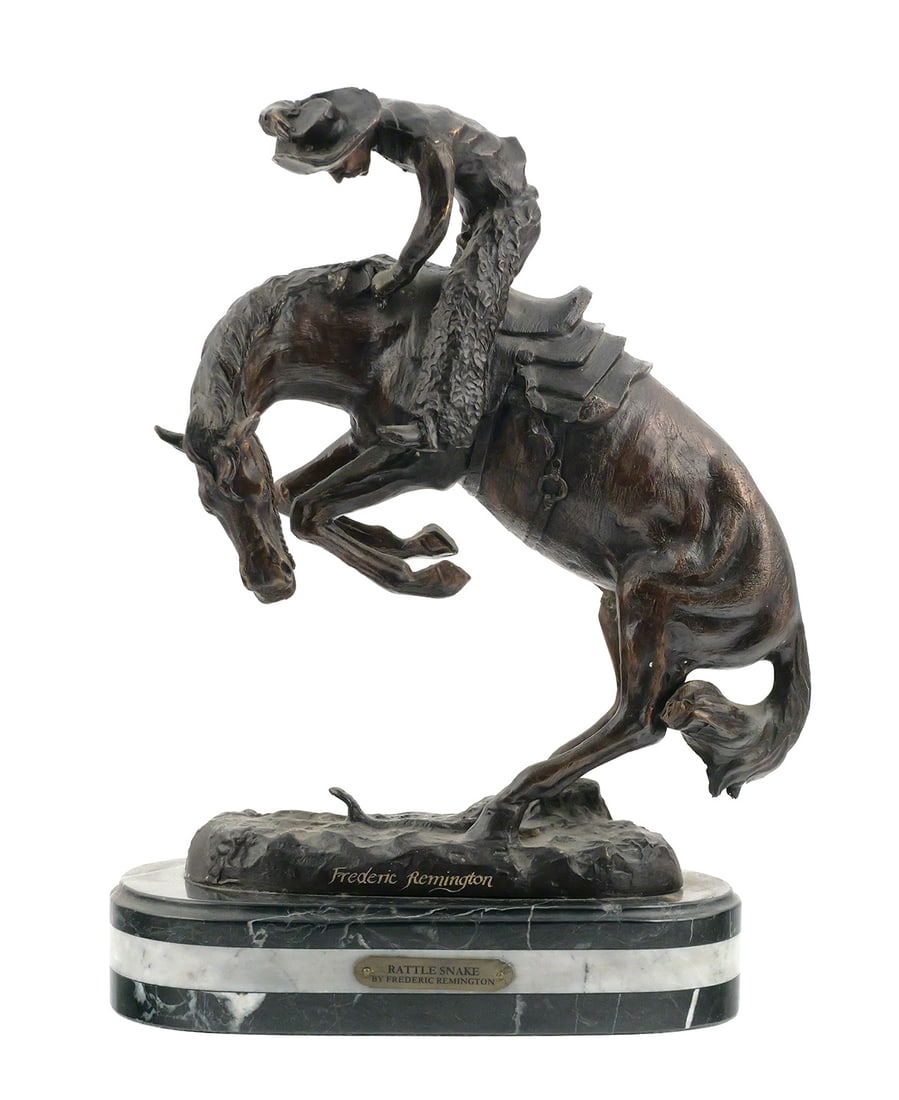 Frederic Remington "Rattlesnake" Bronze Sculpture (1 of 3)