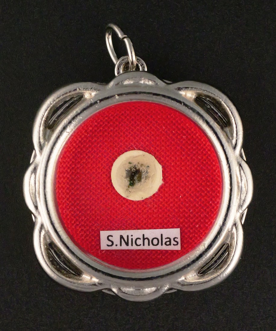 St. Nicholas Sealed Relic Theca Reliquary Pendant (1 of 2)
