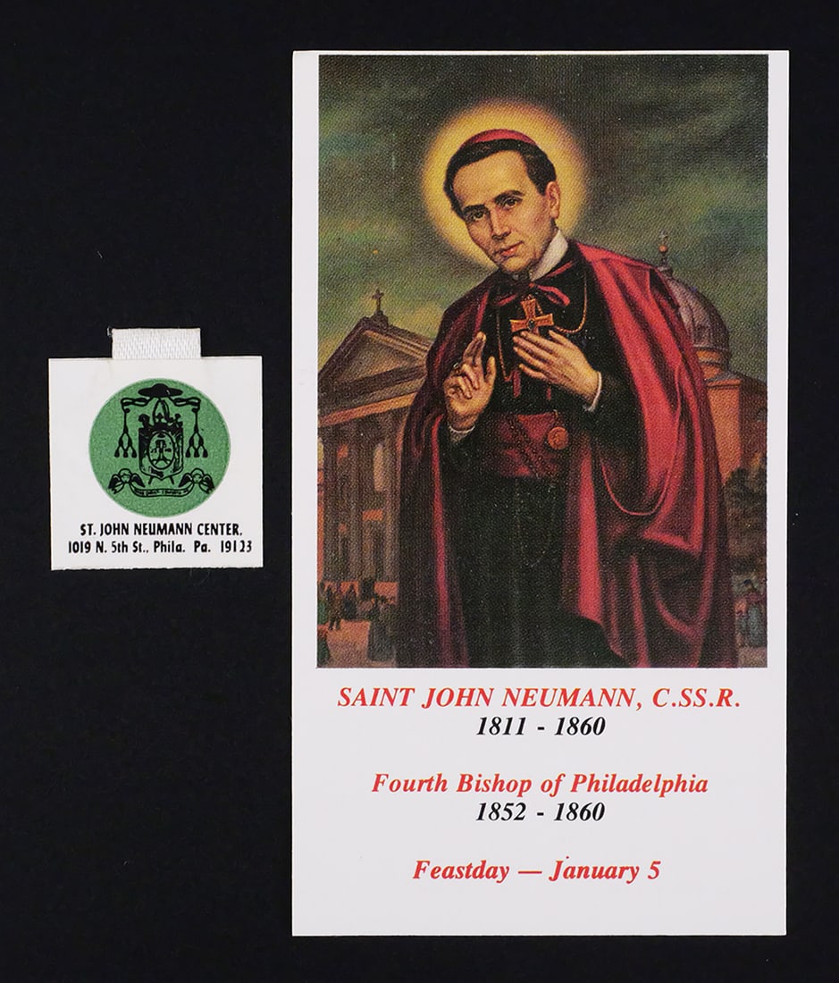 St. John Neumann Catholic Relic & Prayer Card (1 of 2)