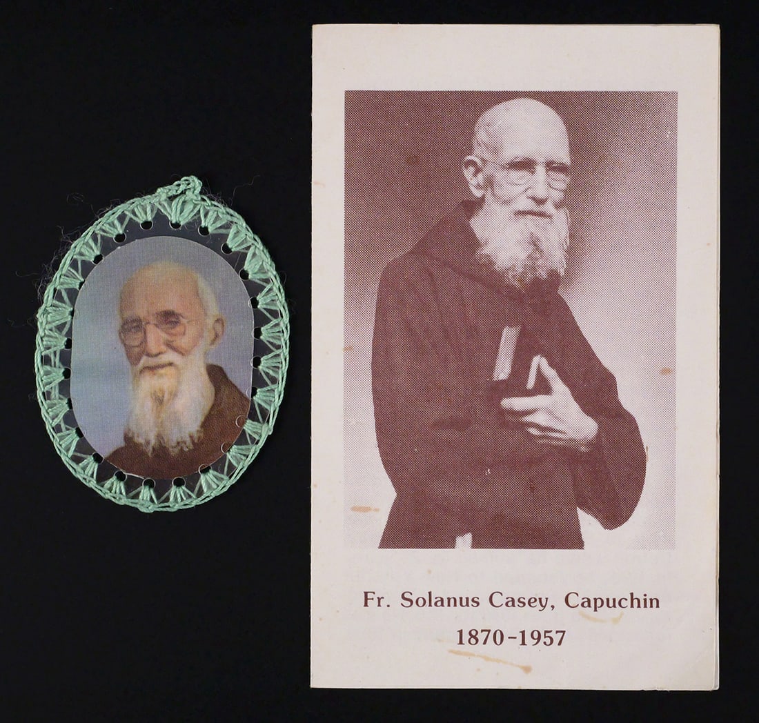 Father Solanus Casey Clothing Relic & Prayer Card (1 of 3)