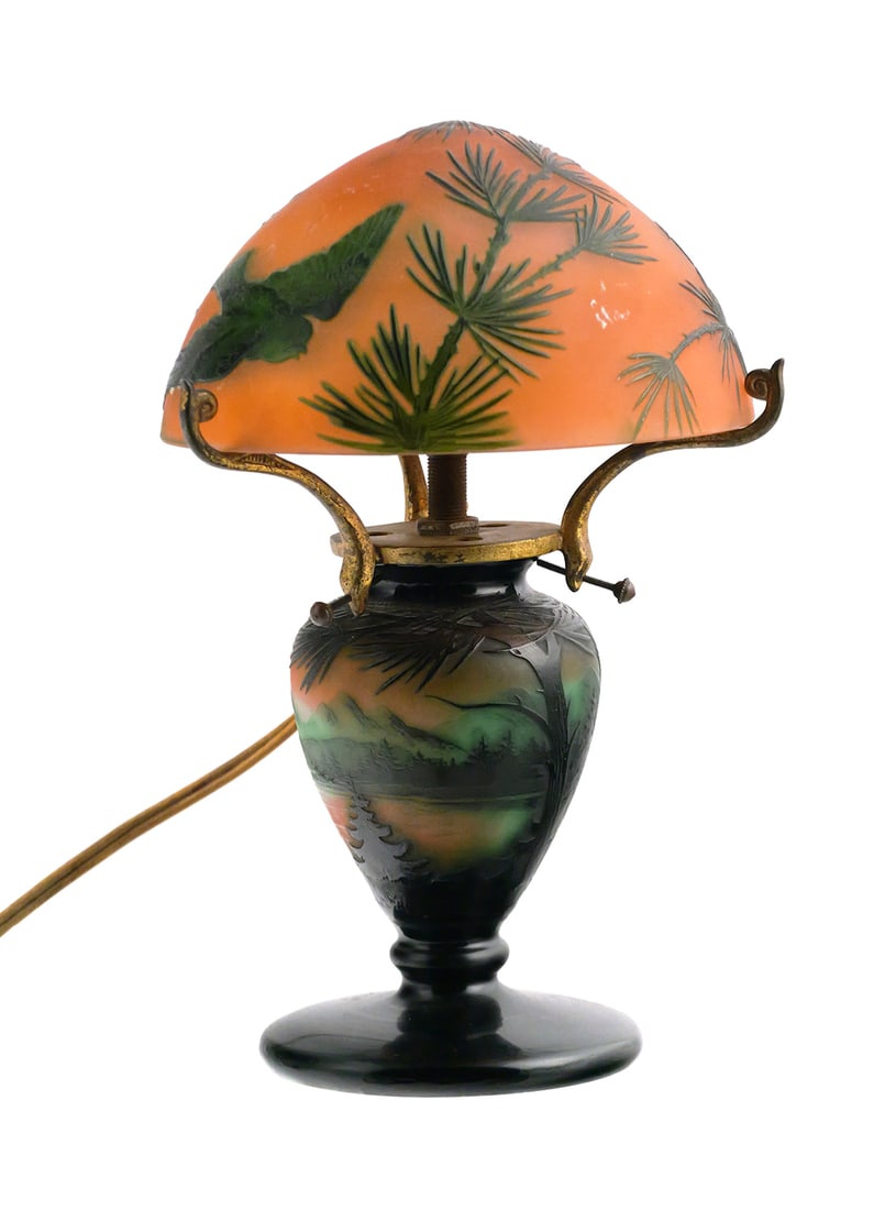 D'Argental French Cameo Glass Table Lamp (1 of 6)