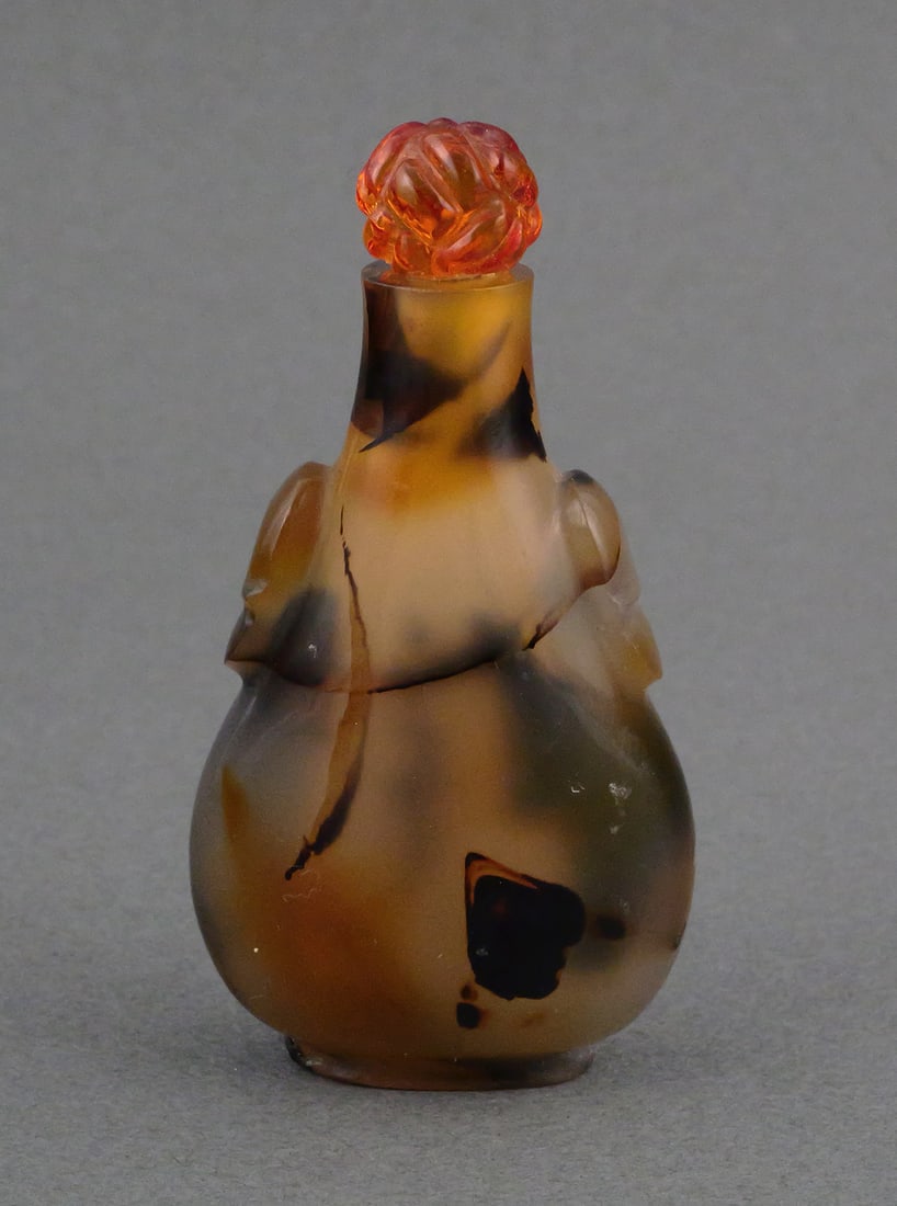 Agate & Amber Snuff Bottle - 2