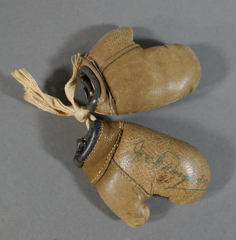 JACK DEMPSEY Signed Miniature Boxing Gloves
