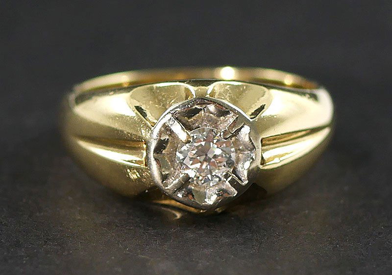 MANS 14K DIAMOND RING (1 of 3)