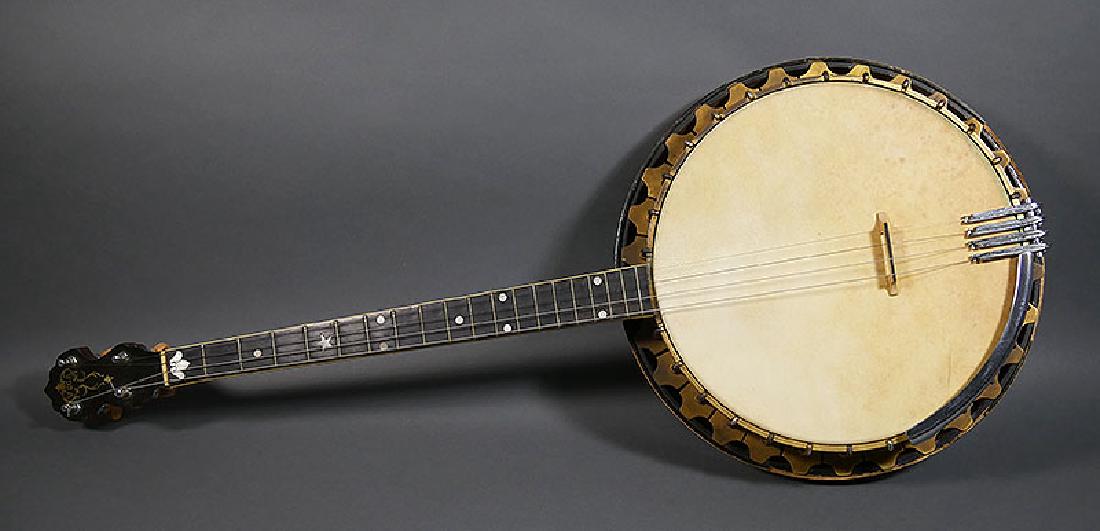 1915 VEGA Banjo 1920s ST PETERSBURG Coliseum Band: Circa 1915 Vega Vegaphone Professional four-string tenor banjo. What makes this particularly interesting is its local history: It belonged to a member of a couple of bands that played regular dances i