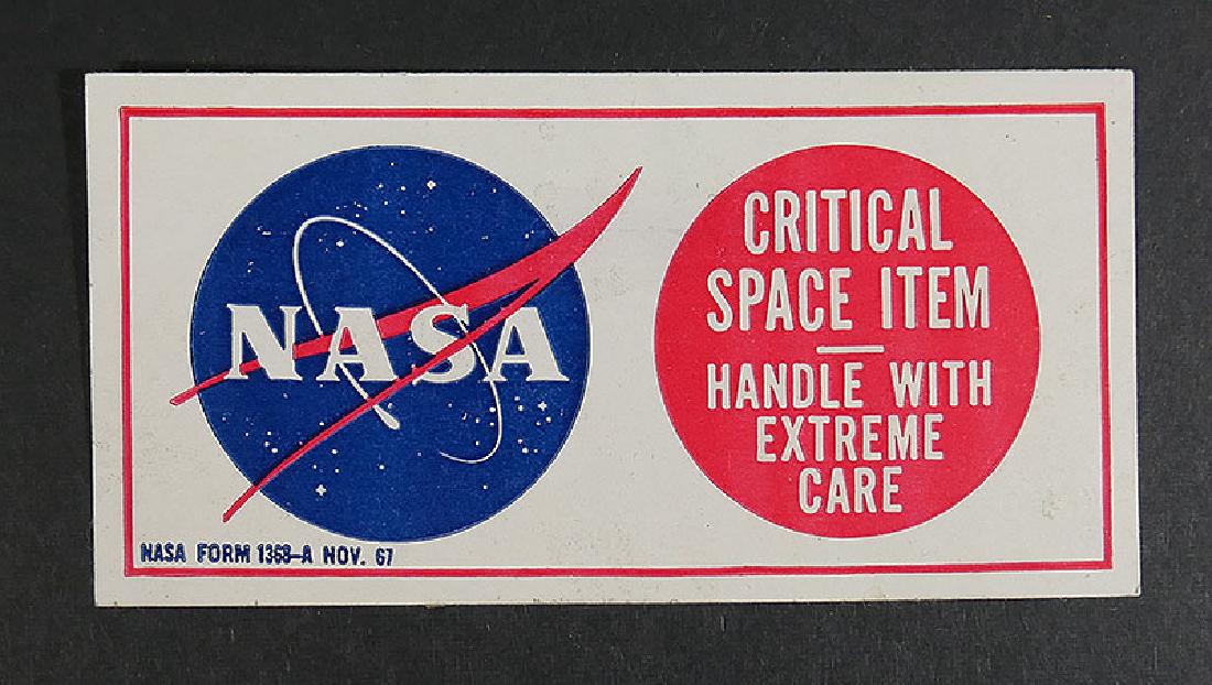 NASA Critical Space Item Bumper Sticker - 5 Inch Red Vinyl Decal For Cars, Laptops & More