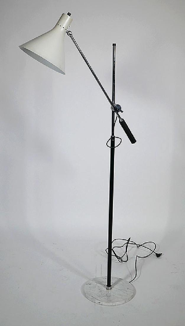ARTELUCE Floor Lamp Midcentury Modern Italian: Vintage 1960s Arteluce lamp, all original as far as we can determine. Shaft measures about 57" long. Original marble base. Excellent condition.