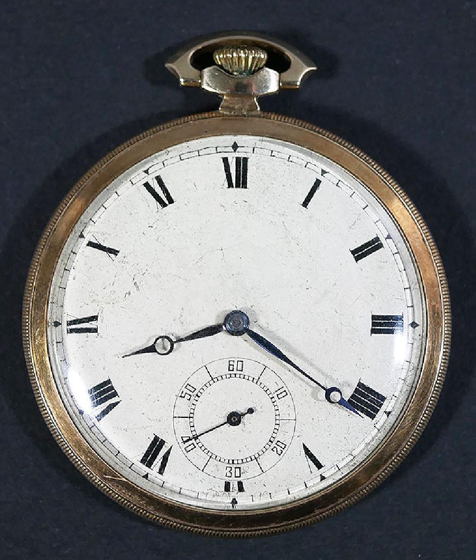 9k Gold 15-jewel Swiss Pocket Watch Tom Riddell: Size 14 pocket watch presented to Tom Riddell by the Shettleston Harriers in 1936. Runs when wound. Good condition. Riddell was one of Scotland's most celebrated athletes, a track star who was eclipse