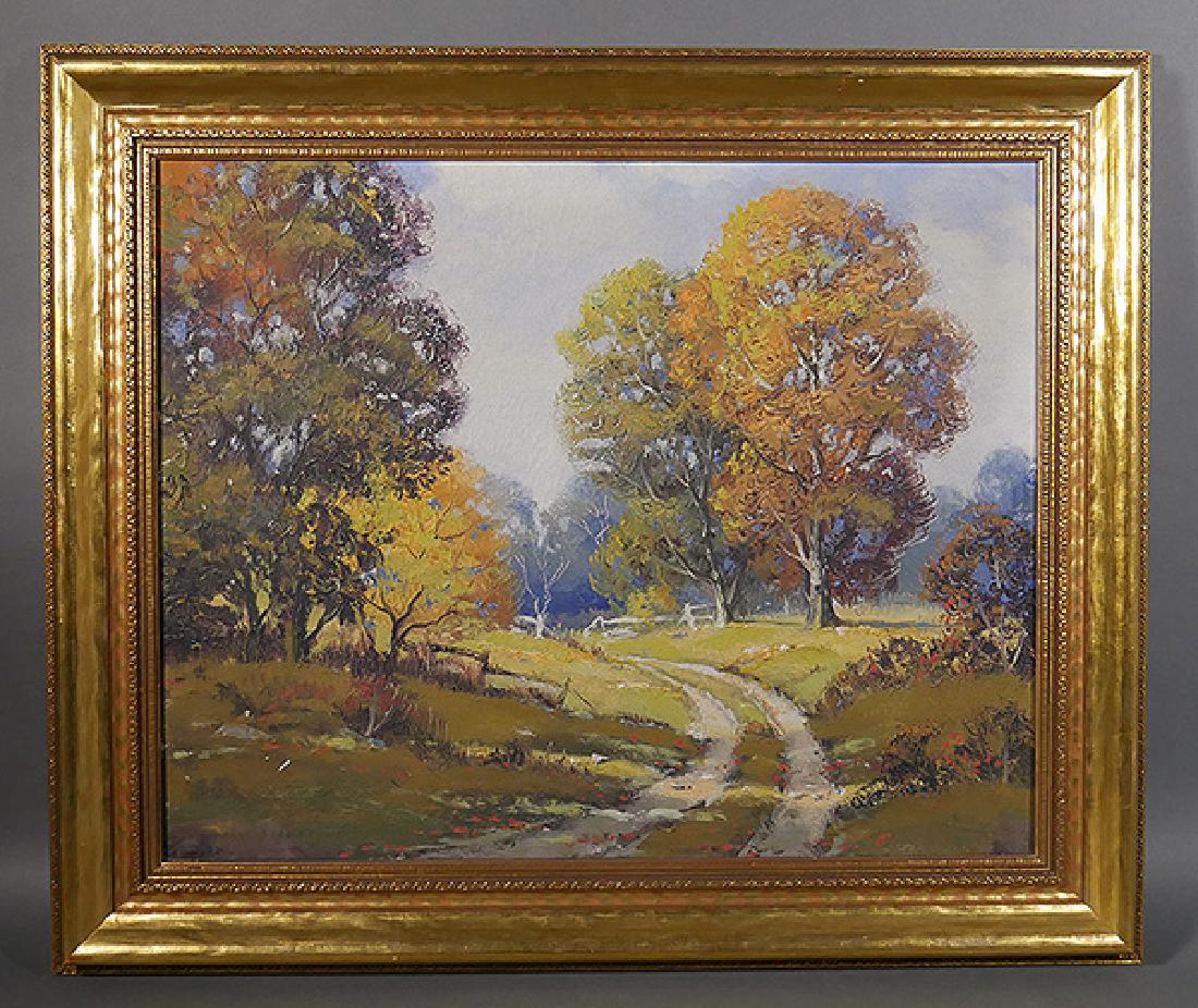 Ernest Fredericks Oil on Canvas Listed Painting: Painting by listed artist Ernest T. Fredericks (American, 1877-1959). 15-1/2" x 19-1/2" visible in 20-1/2" x 24-1/2" frame.