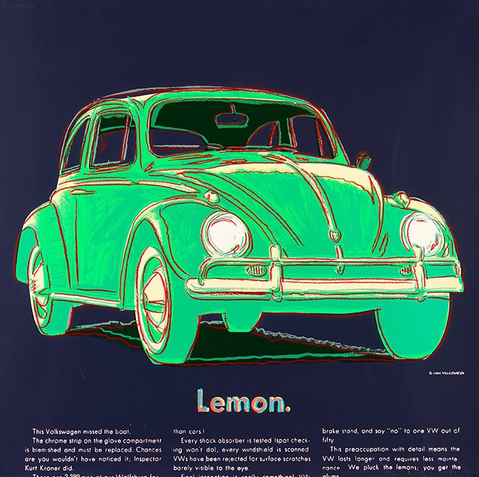 Volkswagen (from Ads), by Andy Warhol, 1985 (1 of 6)