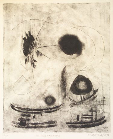 David Clarke (1920-2005) Humming Bird Series Mixe: David Clarke (1920-2005) Humming Bird Series Mixed method print, 39.5 x 33cm Signed and dated, artist's proof Provenance: Taylor galleries label verso, Feb 16th 1984