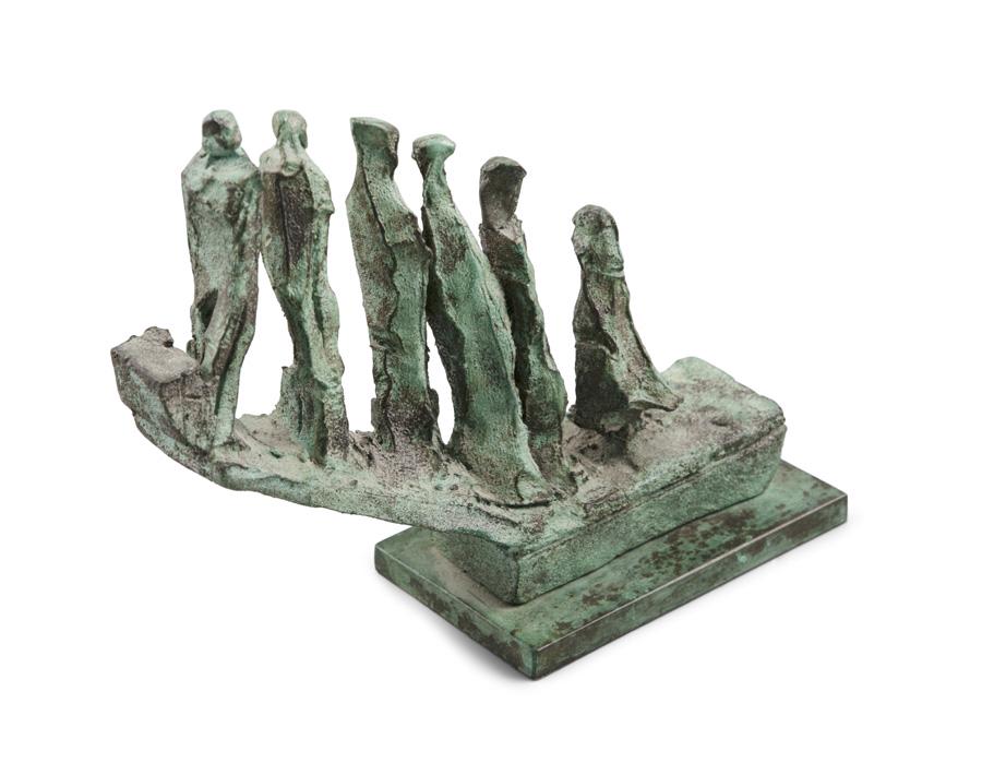 JOHN BEHAN RHA (B.1938) The Immigrants Bronze, 19.5cm: JOHN BEHAN RHA (B.1938) The Immigrants Bronze, 19.5cm high, 22cm wide Signed and dated 2006