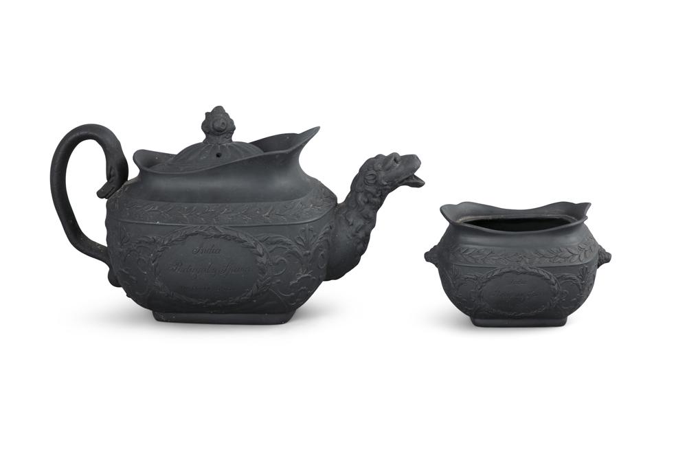 A WEDGWOOD BLACK BASALT WARE DUKE OF WELLINGTON (1 of 4)