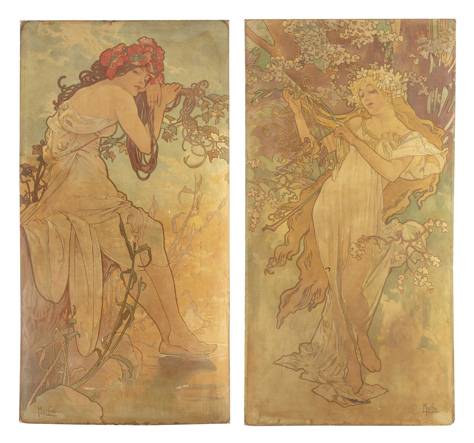 ALPHONSE MUCHA (CZECH 1860 - 1939) A pair of (1 of 4)