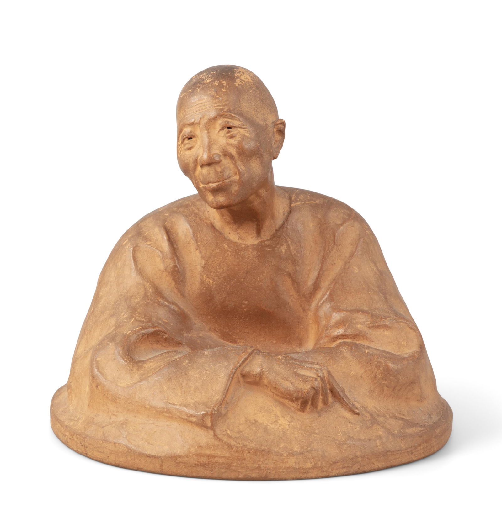 Gaston HAUCHECORNE (1880-1945) SUSSE FRERES EDITEURS: Gaston HAUCHECORNE (1880-1945) SUSSE FRERES EDITEURS PARIS Portrait of a Chinese man A moulded terracotta sculpture edition Signed ‘G. HAUCHECORNE’ to the side The back with a stamp ‘