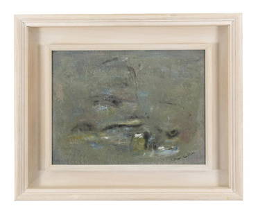 Patrick Collins HRHA (1911-1994) Mountainside, Wicklow Oil on board, 30 x 40cm (11¾ x 15¾''): Patrick Collins HRHA (1911-1994) Mountainside, Wicklow Oil on board, 30 x 40cm (11¾ x 15¾'') Signed