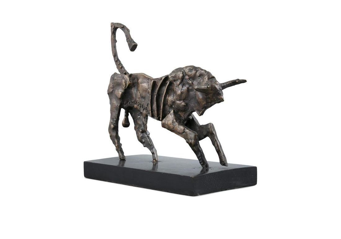 John Behan RHA (b.1938) Bull Bronze, 20cm long x 17cm high (7Â¾ x 6Â¾) Signed: John Behan RHA (b.1938) Bull Bronze, 20cm long x 17cm high (7¾ x 6¾) Signed