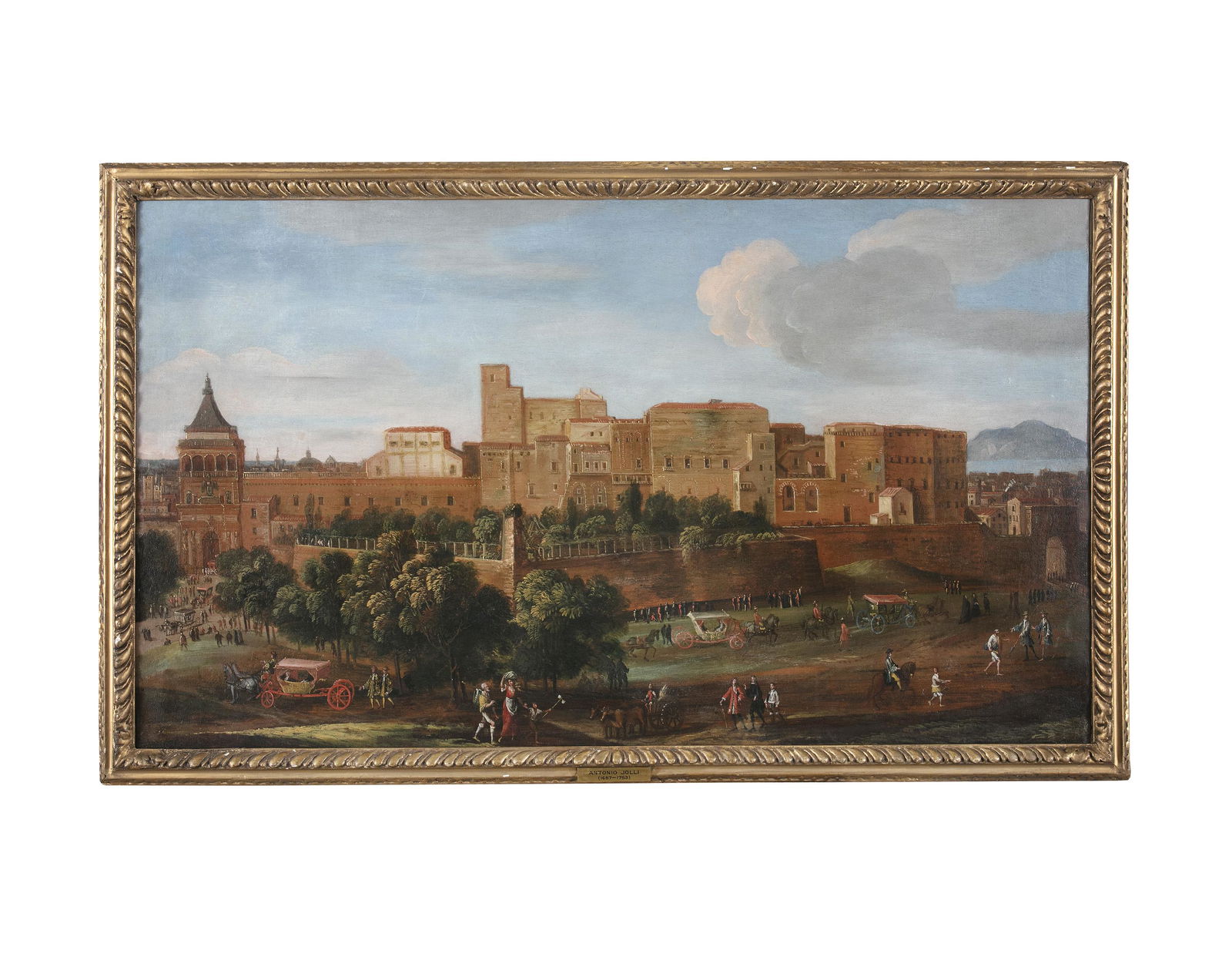 CIRCLE OF GASPER VAN WITTEL, CALLED IL VANVITELLI (ROME, 1653-1736) View of Palermo Oil on canvas,: CIRCLE OF GASPER VAN WITTEL, CALLED IL VANVITELLI (ROME, 1653-1736) View of Palermo Oil on canvas, 59 x 94cm Gaspar Van Wittel, known in Italian as Il Vanvitelli, was a Dutch painter and draughtsman w