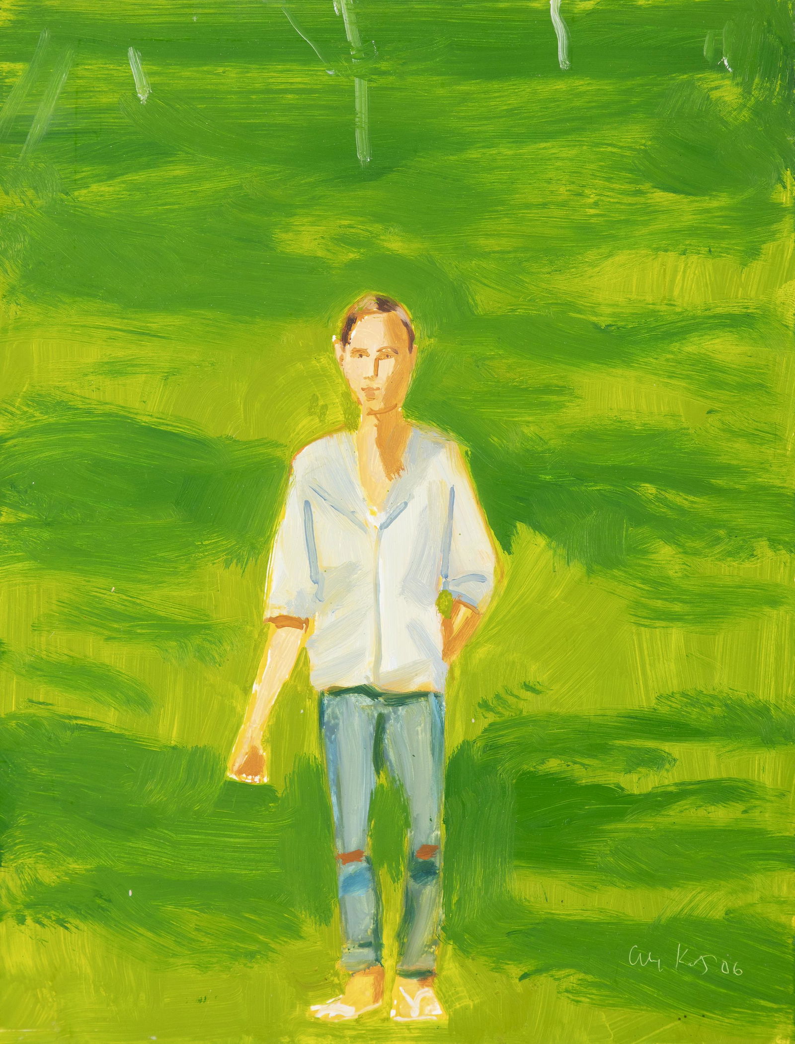 ALEX KATZ (b.1927) Catherine (2006) Oil on panel, 30.3 x 22.6cm Signed and dated 2006  Provenance: (1 of 4)