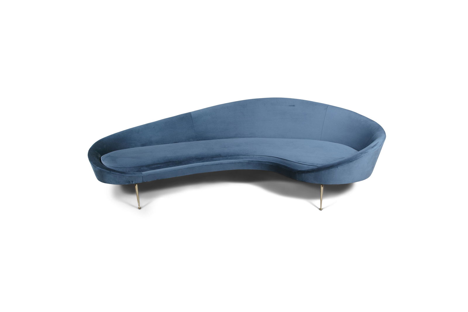 SOFA, a kidney shaped sofa, in the style of Ico Parisi, 72 x 260 x 115cm (1 of 5)