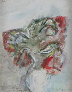 Patrick Collins HRHA (1910 - 1994) Vase of flowers Mixed media, 19.5 x 15cm (7Â½ x 6) Signed and: Patrick Collins HRHA (1910 - 1994) Vase of flowers Mixed media, 19.5 x 15cm (7½ x 6) Signed and dated (19)'90