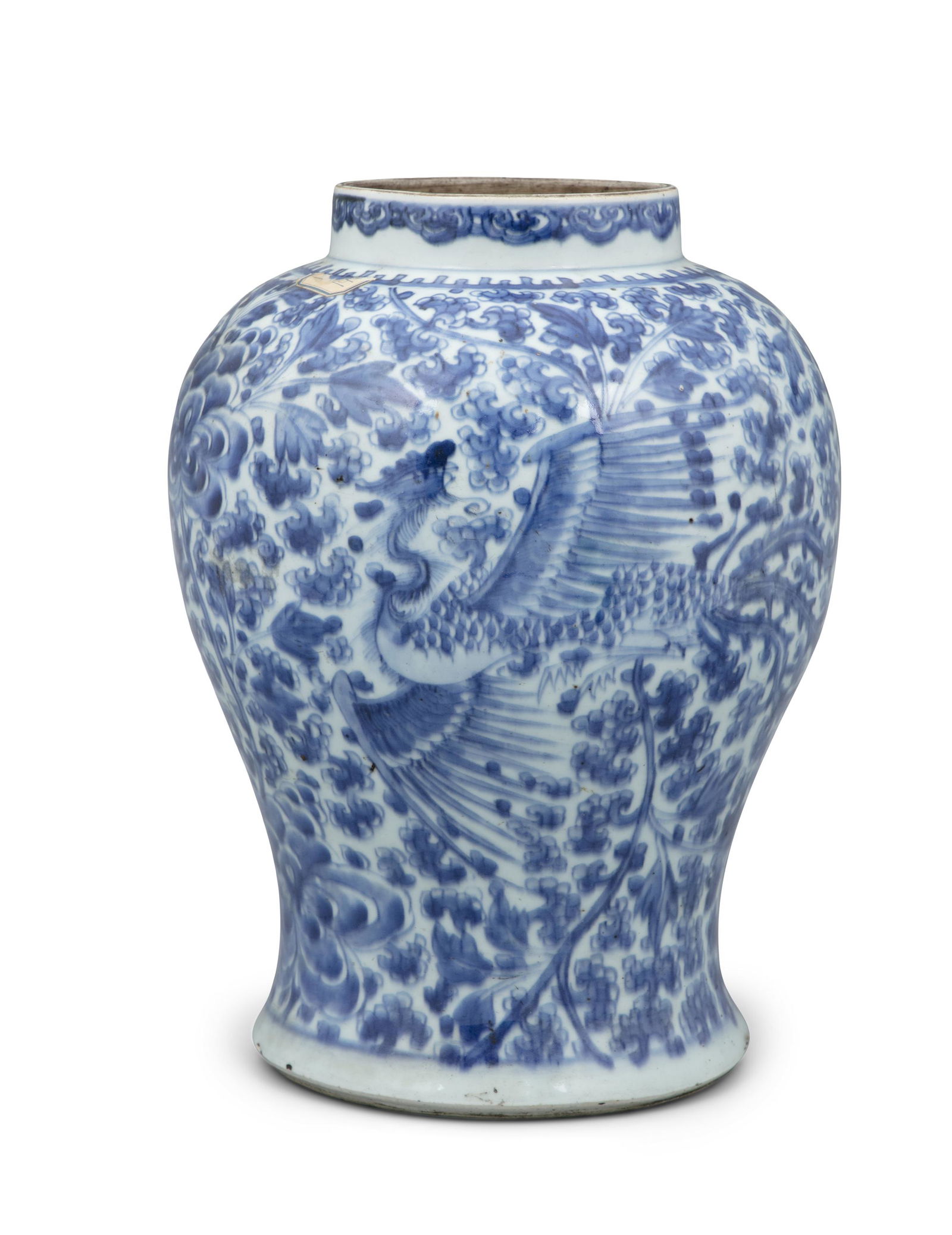A LARGE ‘PHOENIX’ BLUE AND WHITE PORCELAIN JAR CHINA, QING DYNASTY, 19TH CENTURY, MING (1 of 6)