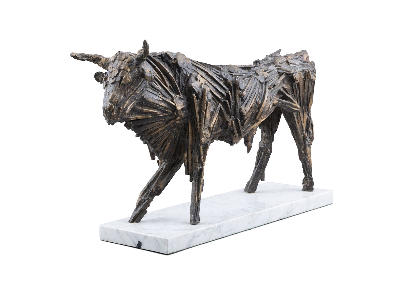 John Behan RHA (b.1938) The Bull Finnbhennach Bronze, 30 x 51 x 15cm (11Â¾ x 20 x 6) Unique: John Behan RHA (b.1938) The Bull Finnbhennach Bronze, 30 x 51 x 15cm (11¾ x 20 x 6) Unique Provenance: With Taylor Galleries, Dublin, 1980