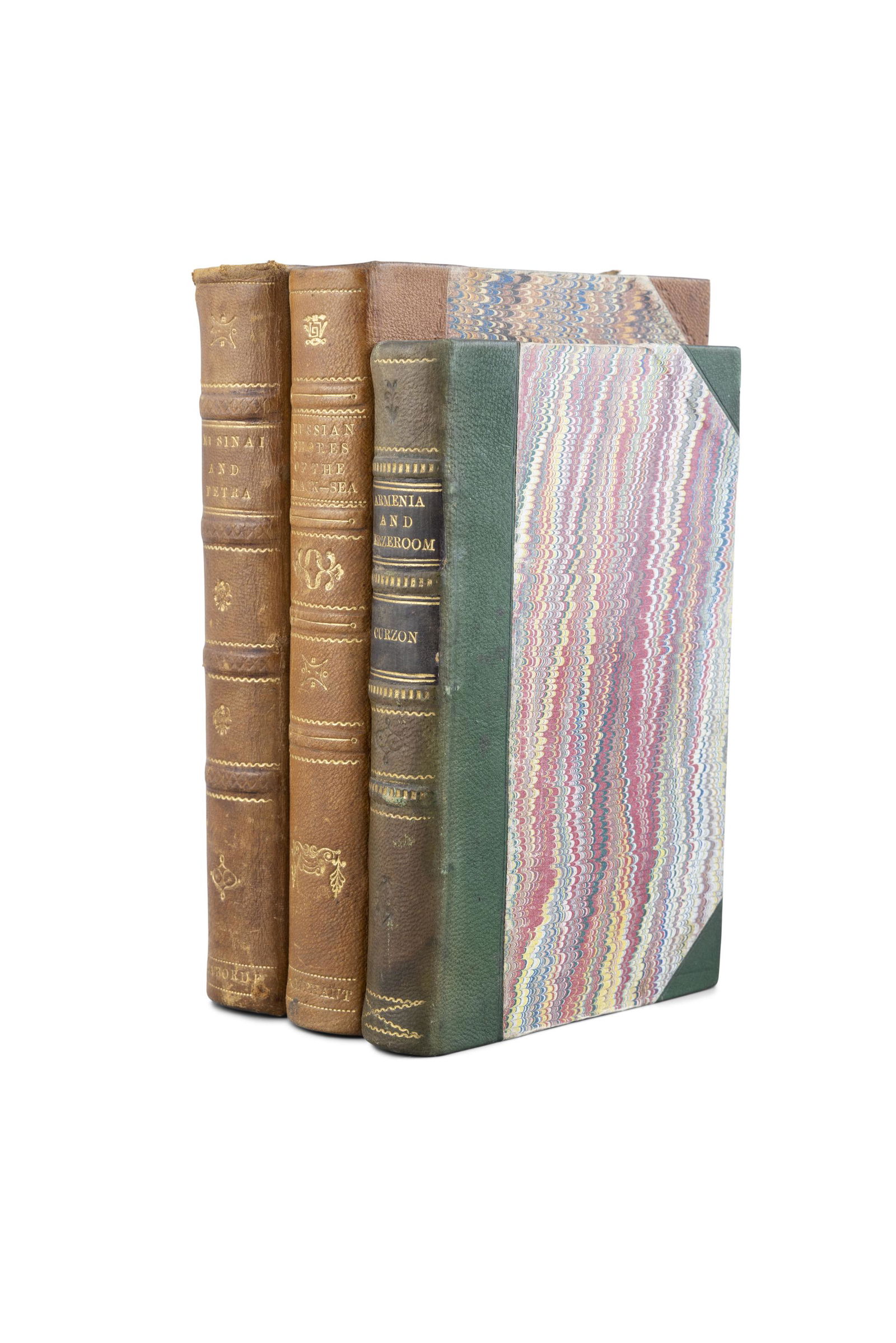 DE LABORDE, Léon [1807 - 1869] Journey through Arabia Petraea to Mount Sinai, 2nd ed., London:: DE LABORDE, Léon [1807 - 1869] Journey through Arabia Petraea to Mount Sinai, 2nd ed., London: (John Murray), 1838 f/o map and plates; OLIPHANT, Laurence The Russian Shores of the Black Sea, 3rd