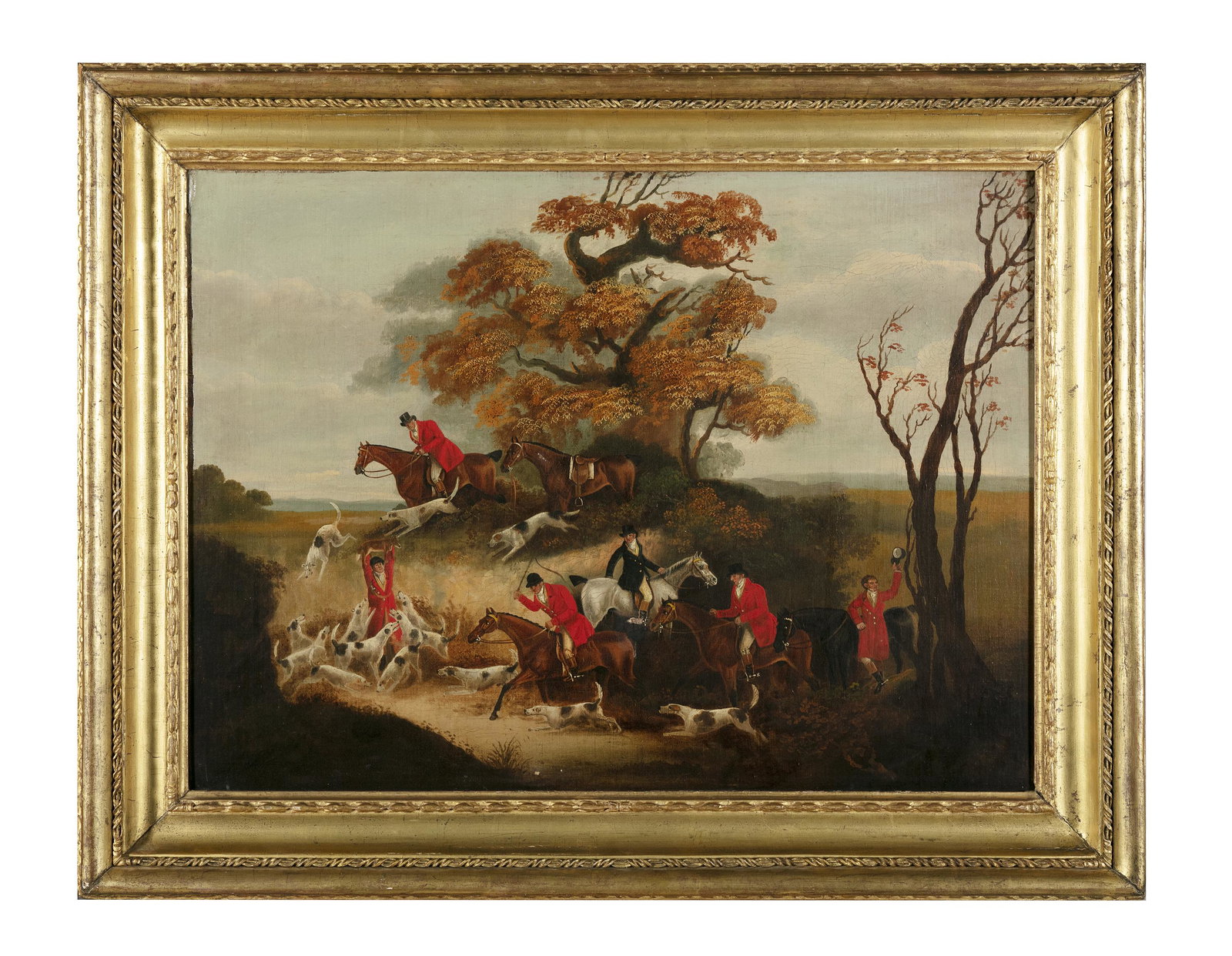 DEAN WOLSTENHOLME SNR (1757 - 1837) The End of the Hunt Oil on canvas, 49 x 66cm In fine period: DEAN WOLSTENHOLME SNR (1757 - 1837) The End of the Hunt Oil on canvas, 49 x 66cm In fine period frame