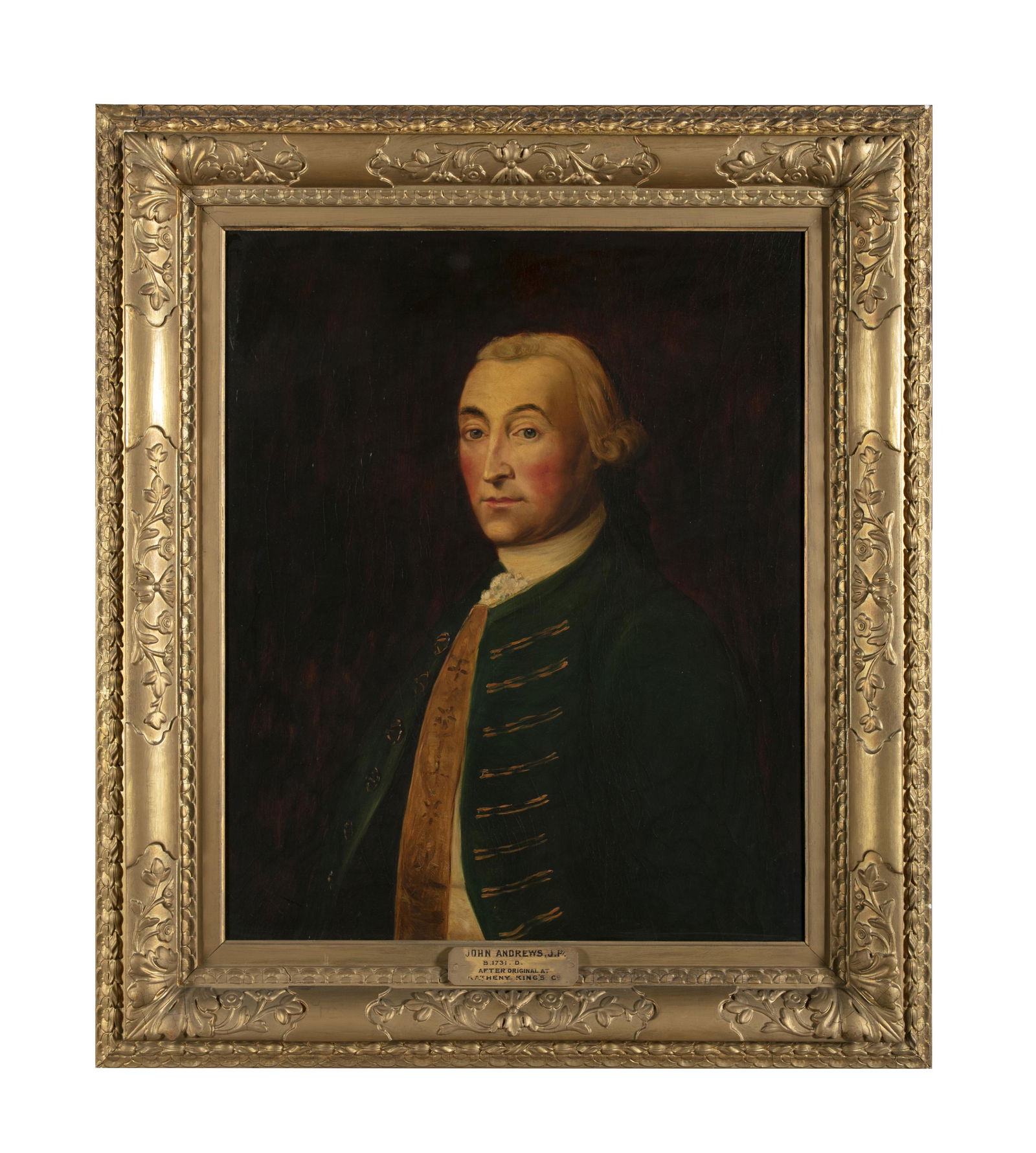IRISH SCHOOL (18TH CENTURY) Portrait of John Andrews J.P, half-length  Oil on canvas, 76 x 63.5cm (1 of 5)