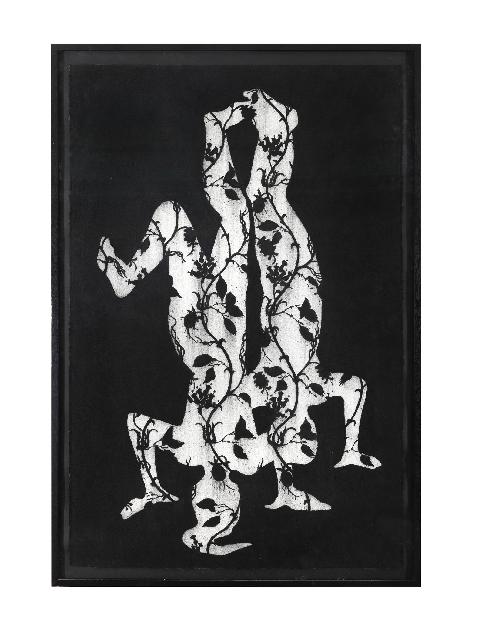 ALICE MAHER (B.1956) LOVERS, 2007 Charcoal on arches paper, 152.5 x 102cm: ALICE MAHER (B.1956) LOVERS, 2007 Charcoal on arches paper, 152.5 x 102cm