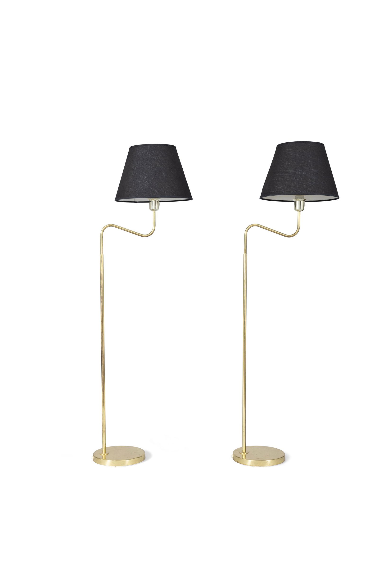 BERGBOMS A pair of brass floor lamps by Bergboms. Sweden, c.1970. 130cm (h) (1 of 5)