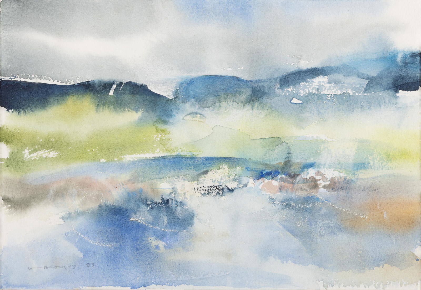 Louis Le Brocquy, HRHA (b.1916) River Bundorragha, Mayo Watercolour, 17.5 x 26cm (7 x 10¼) (1 of 4)