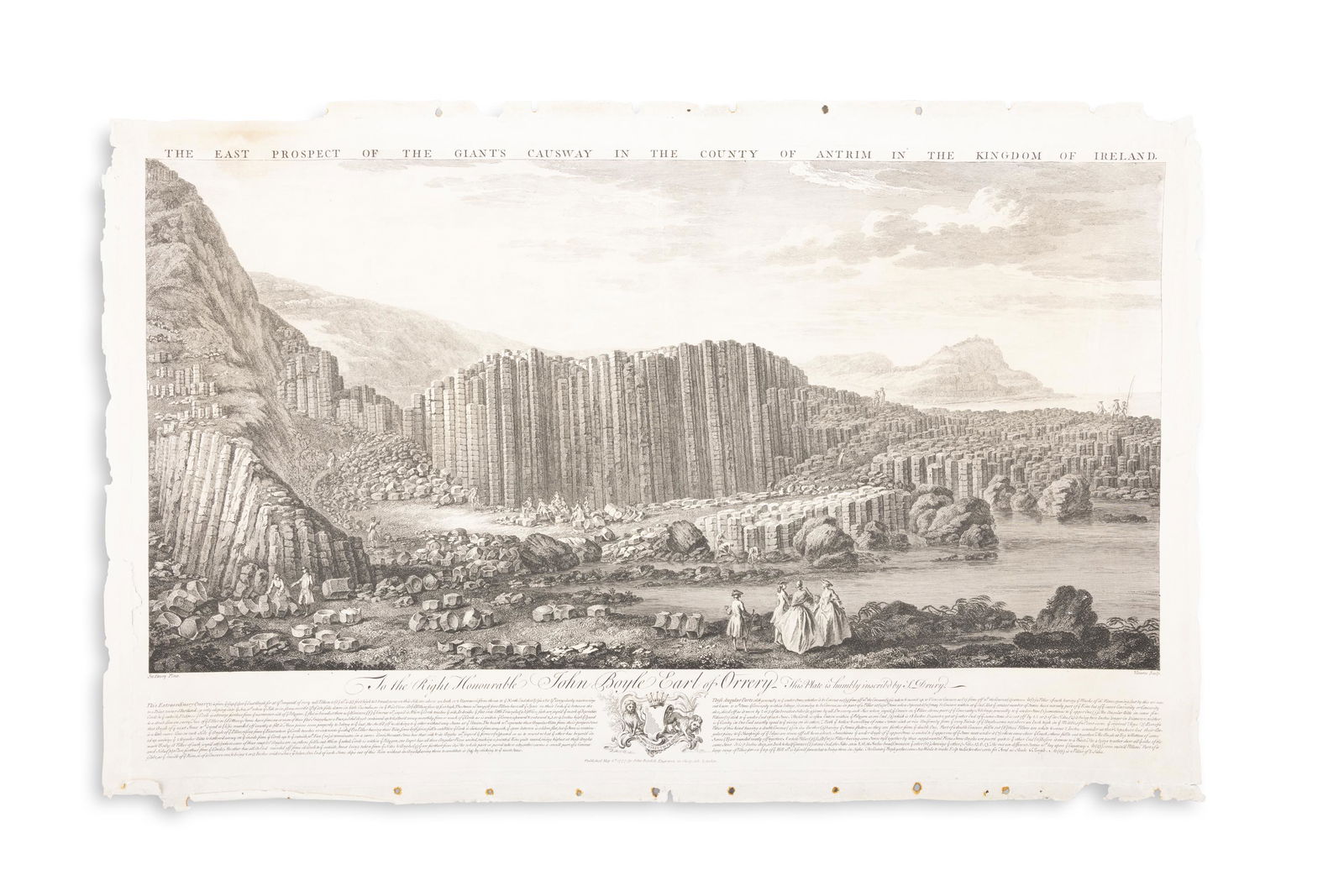 SUSANNA DRURY (18TH CENTURY, FL. 1733 - 1770)   'The East Prospect of the Giants Causeway' (1 of 4)